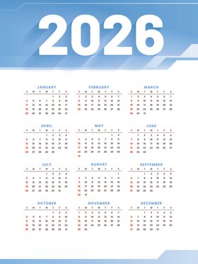 2026年日历模板