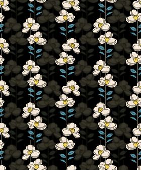 设计大牌花朵叶子图案字