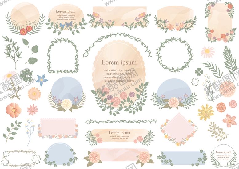 编号：63785611012354353148【酷图网】源文件下载-手绘花卉图案