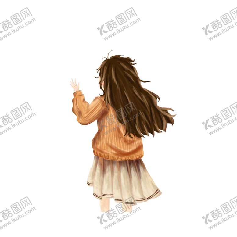 编号：81330105181824434575【酷图网】源文件下载-彩绘人物背影