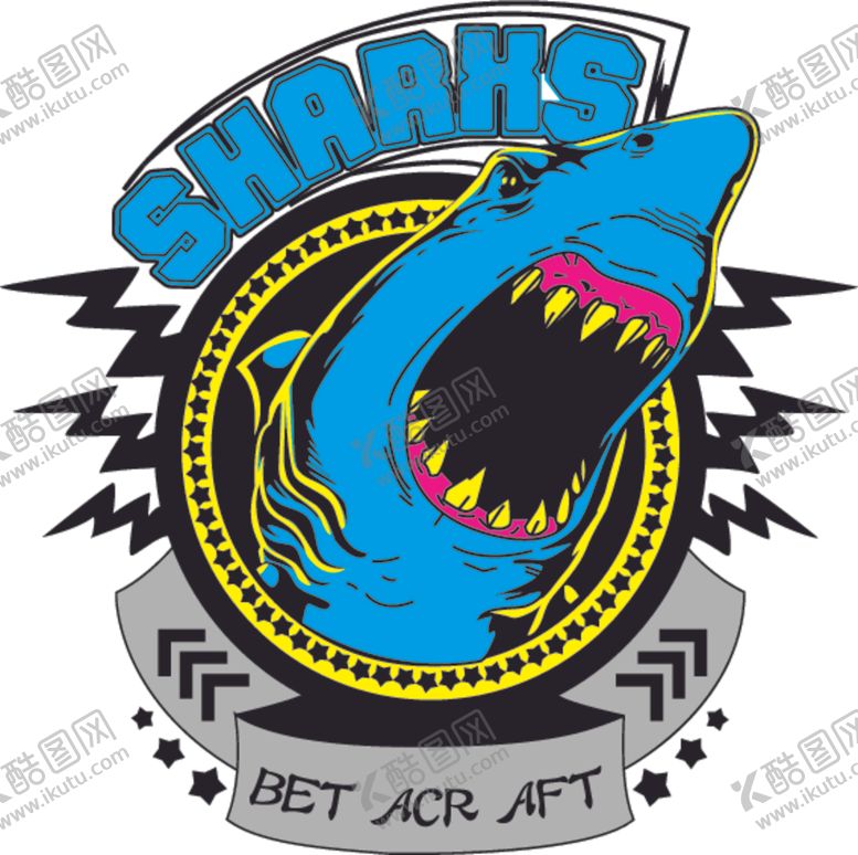编号：55866309171435566643【酷图网】源文件下载-鲨鱼矢量