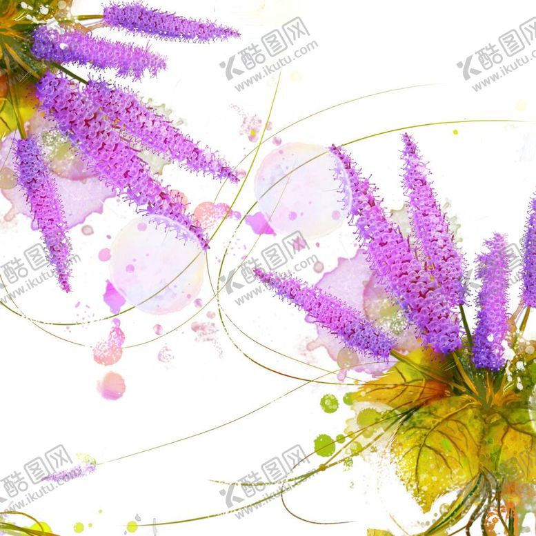 编号：78303012040833177420【酷图网】源文件下载-唯美紫色花卉花束挂画装饰画