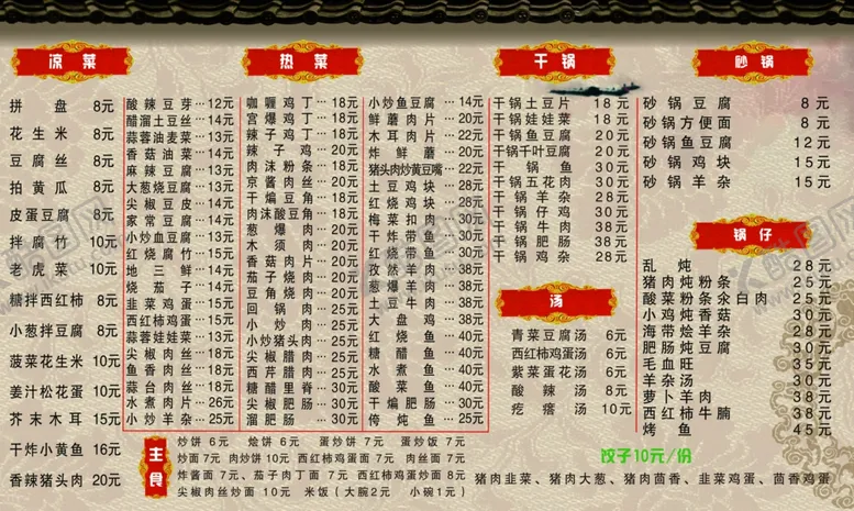 编号：83320205052105224140【酷图网】源文件下载-菜谱