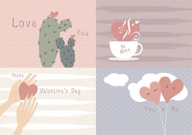 浪漫爱心插画
