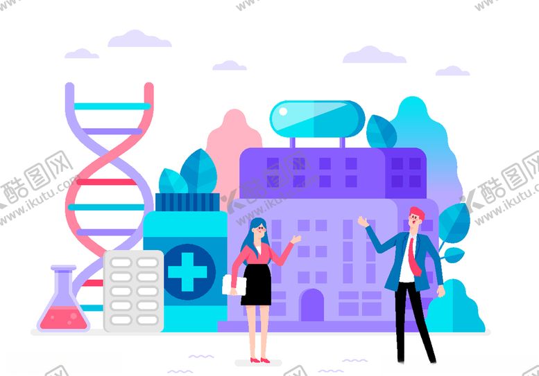 编号：37752309190417577272【酷图网】源文件下载-手绘医疗插画