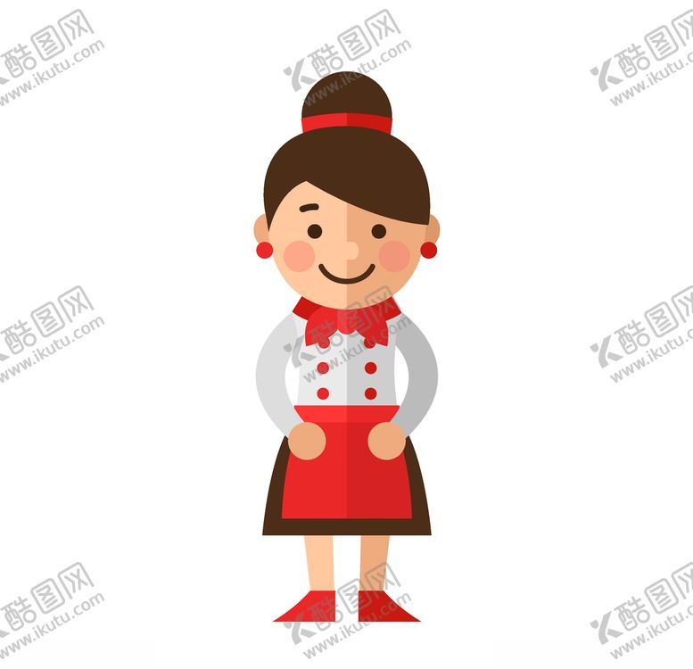 编号：48068707070837191739【酷图网】源文件下载-卡通服务员