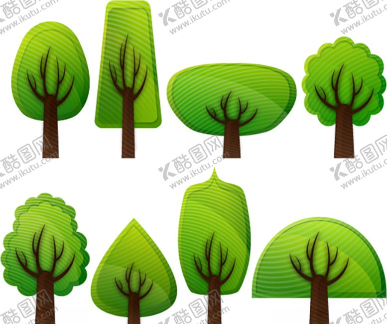 编号：87802709102306588699【酷图网】源文件下载-矢量卡通树木
