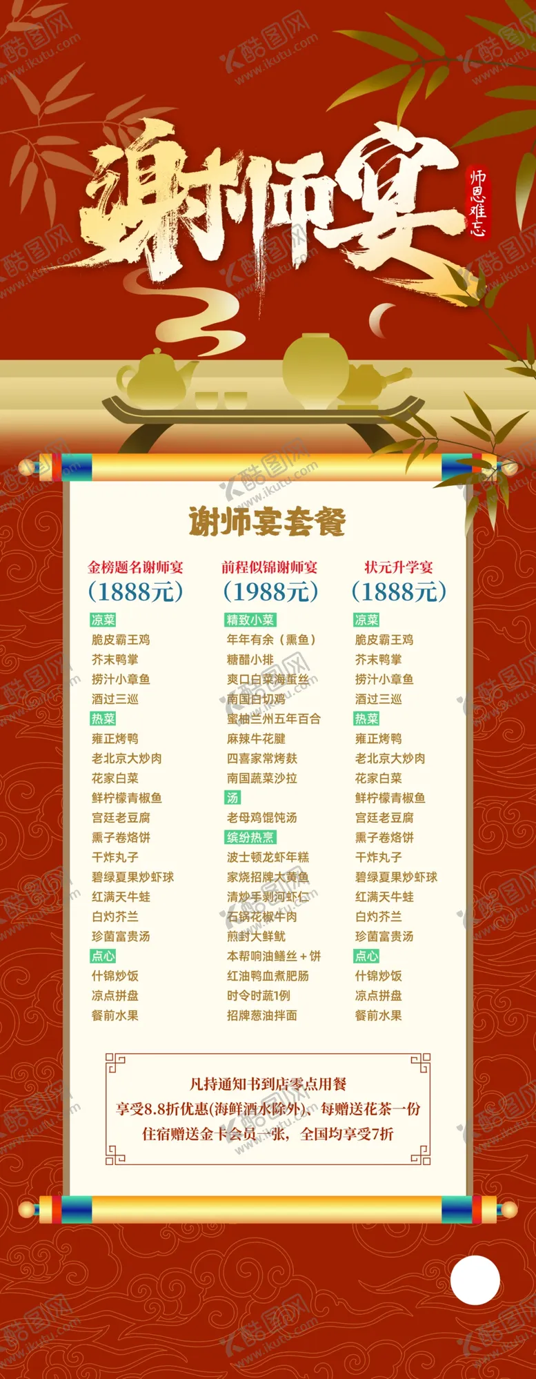 编号：62040502161906433739【酷图网】源文件下载-谢师宴易拉宝