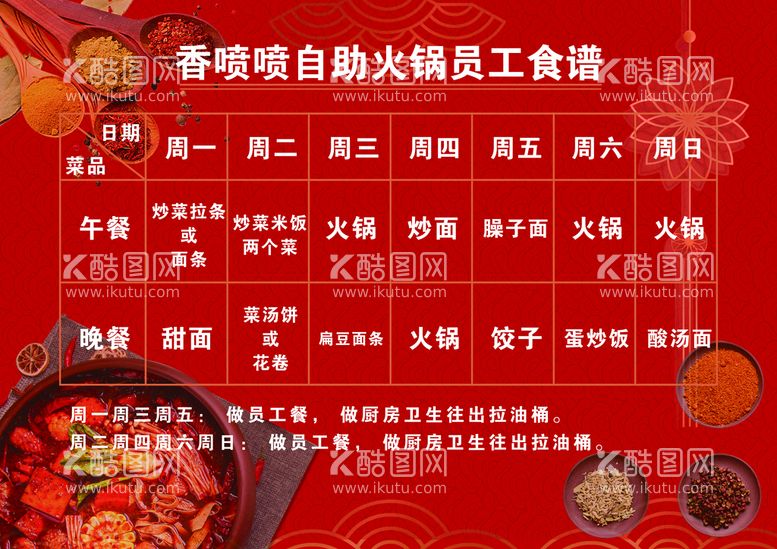 编号：27850409190112502148【酷图网】源文件下载-员工食谱