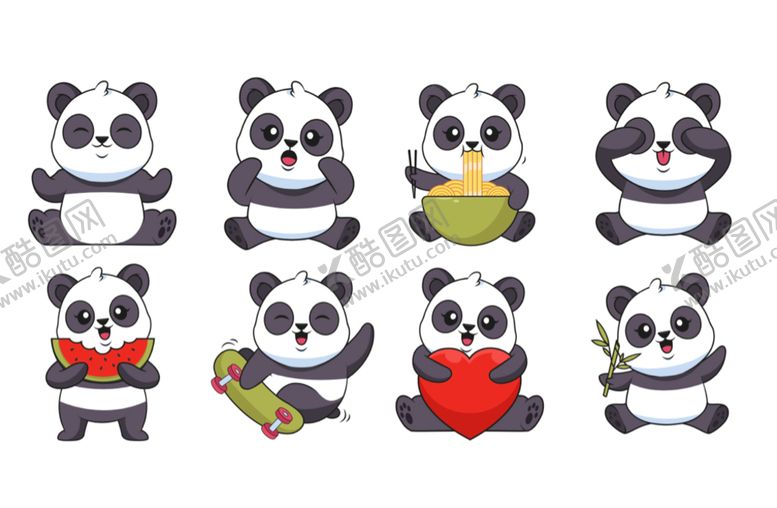 编号：83805710161417553561【酷图网】源文件下载-熊猫插画