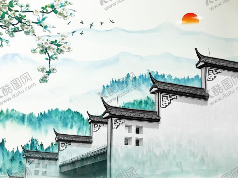 编号：97874705021855099706【酷图网】源文件下载-新中式水墨画