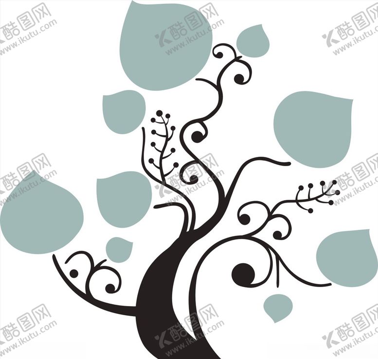 编号：51398210251153574187【酷图网】源文件下载-硅藻泥刻花花纹树矢量