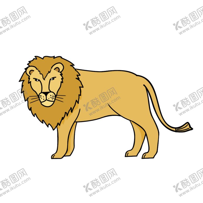 编号：84156707051345514833【酷图网】源文件下载-卡通狮子