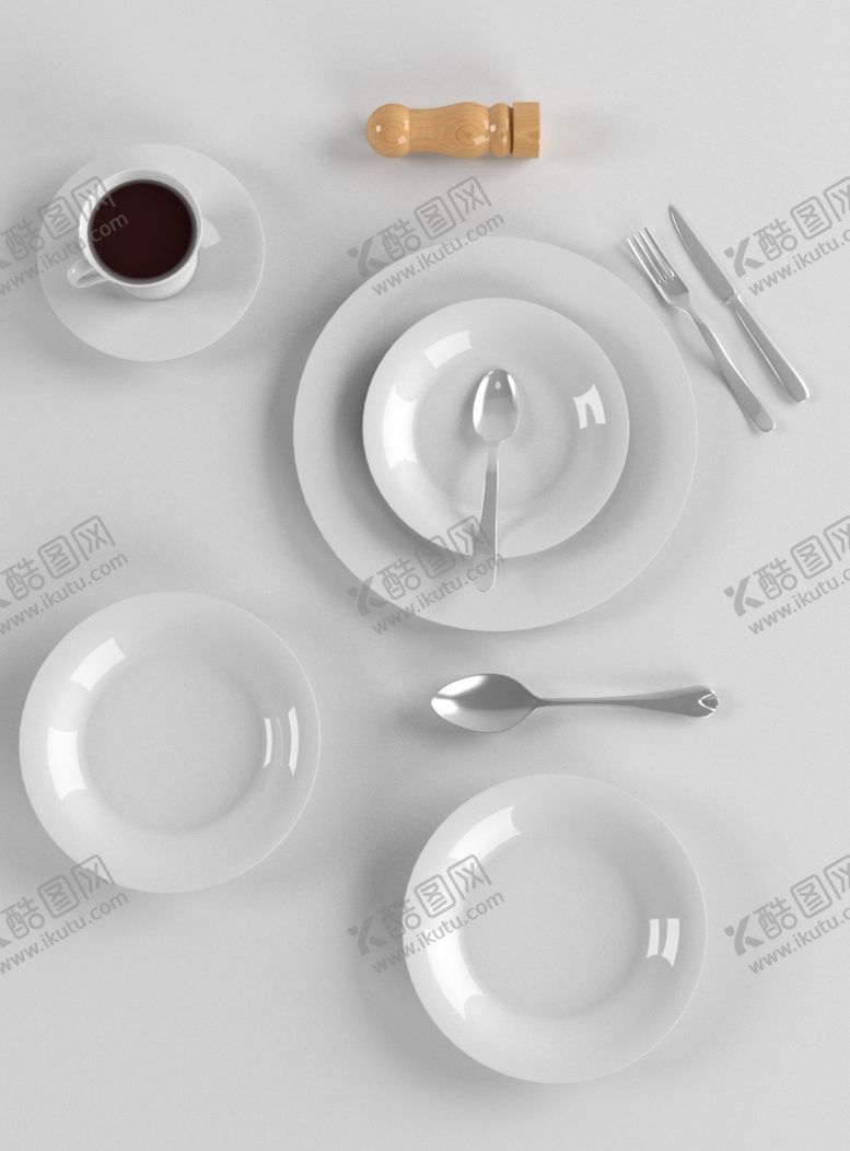 编号：16617109280628518814【酷图网】源文件下载-餐具效果图样机