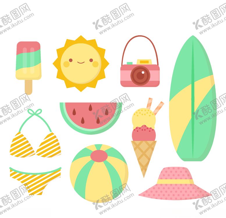 编号：73456509210853077739【酷图网】源文件下载-夏日元素