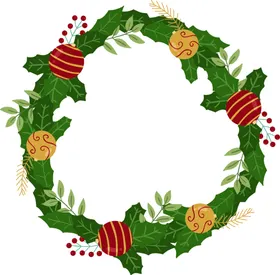圣诞花环免抠图