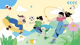 春天运动会展板