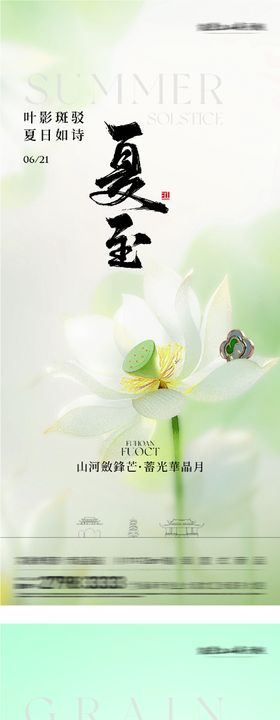 地产芒种夏至风景海报