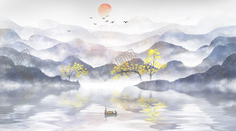 编号：55140706241037594401【酷图网】源文件下载-水墨山水