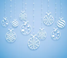 雪花圣诞冰块吊帘海报背景图案