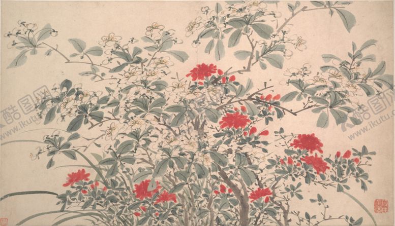 编号：23672709240349299356【酷图网】源文件下载-明代陈淳花卉花草绘画