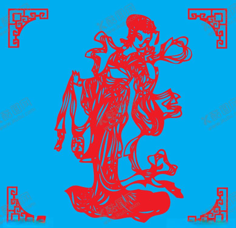 编号：30772509230326518510【酷图网】源文件下载-探春剪纸