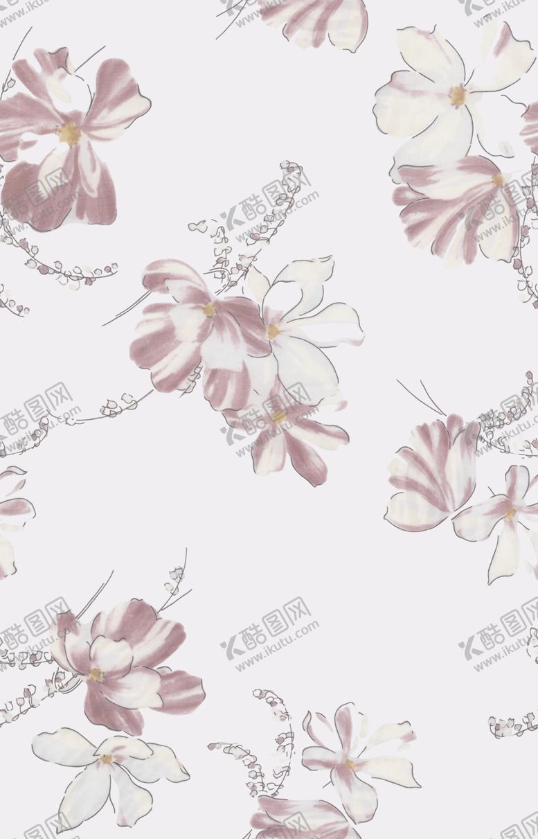 编号：62531011010019409854【酷图网】源文件下载-分色手绘花