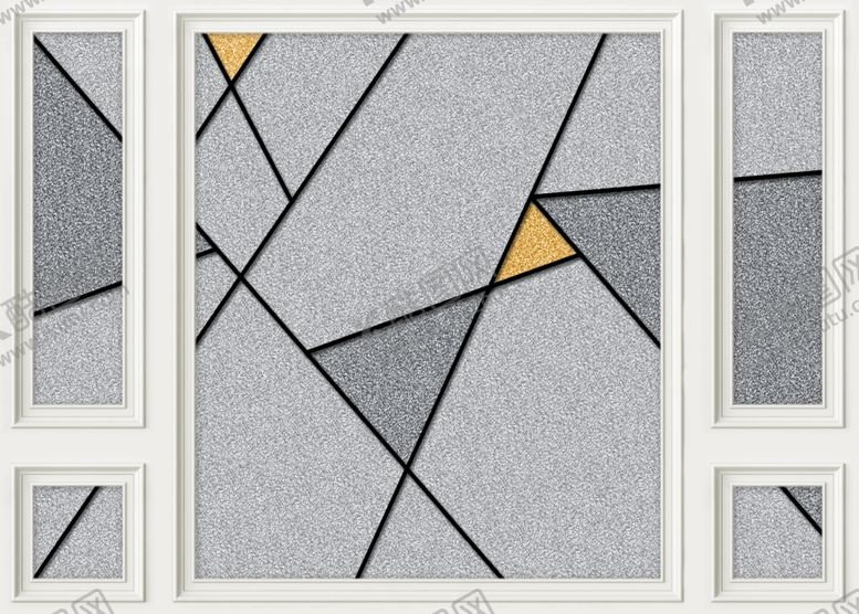 编号：47790810110835023157【酷图网】源文件下载-几何三角形背景墙