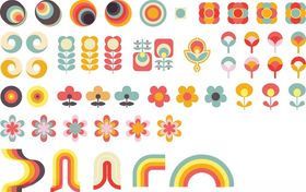 多彩可爱装饰图案