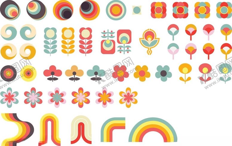 编号：85937111012256525009【酷图网】源文件下载-多彩可爱装饰图案