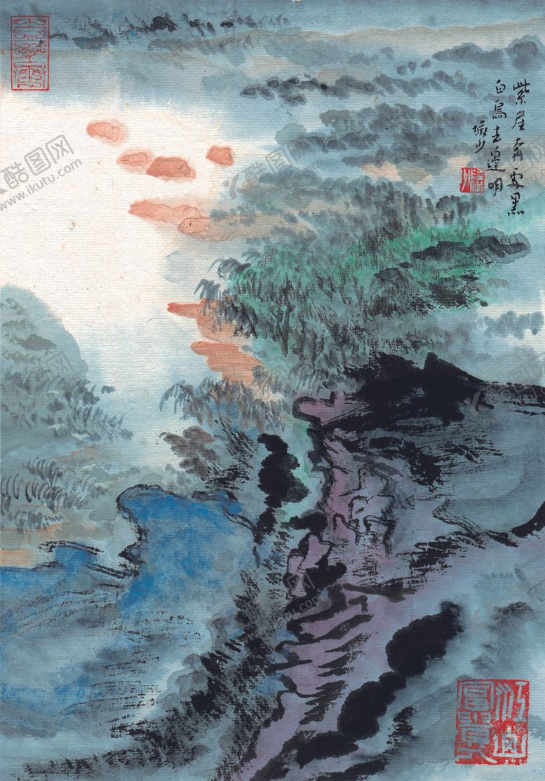 编号：59037505151111238627【酷图网】源文件下载-水墨山水国画风景
