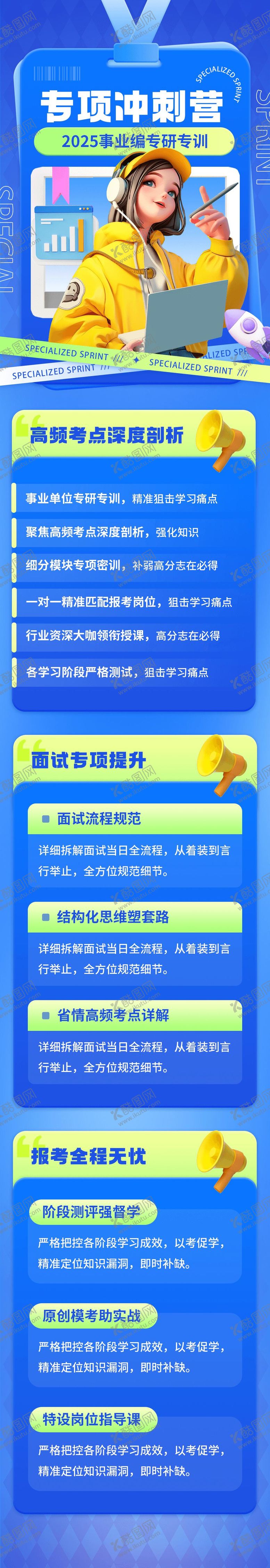 编号：67080601230146401342【酷图网】源文件下载-事业编考试培训长图