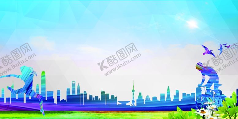 编号：59235007092003457219【酷图网】源文件下载-蓝色展板背景