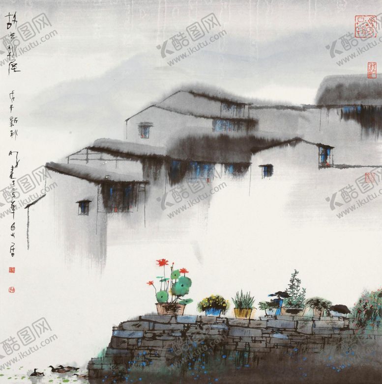 编号：81818009260151231036【酷图网】源文件下载-中式山水风景画