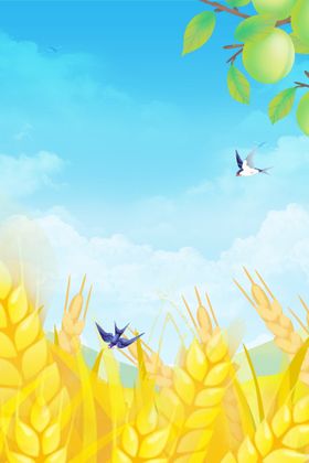 芒种手绘朋友圈文案艺术字挂画