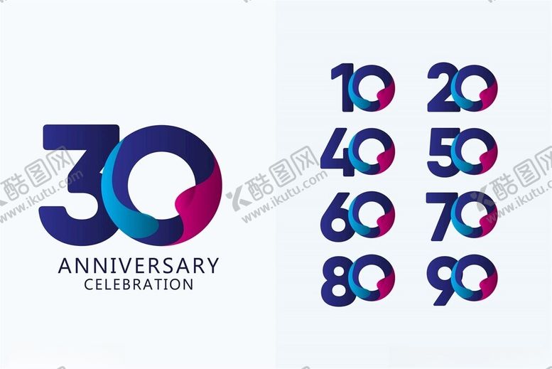 编号：76248310250406061601【酷图网】源文件下载-周年庆数字设计