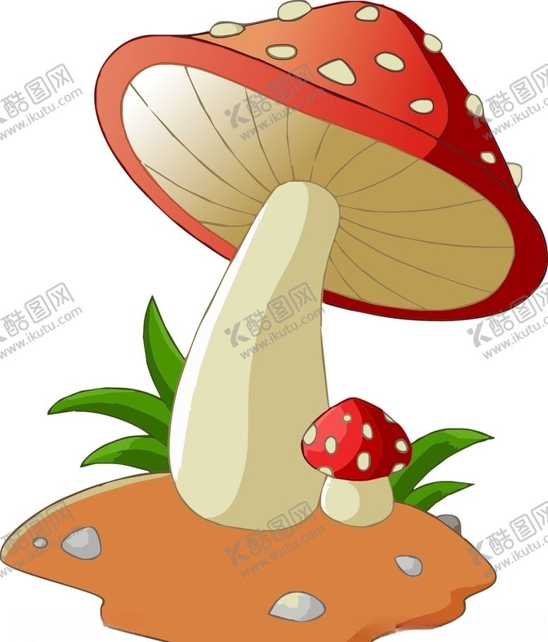 编号：44751110261830311599【酷图网】源文件下载-卡通可爱红色蘑菇
