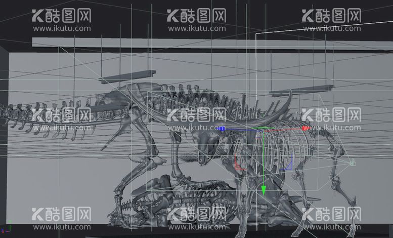 编号：78573810191503278665【酷图网】源文件下载-C4D模型恐龙化石博物馆