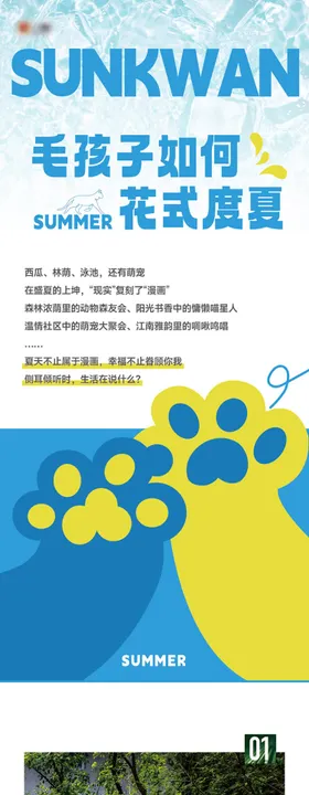 地产毛孩子度过夏天价值长图海报
