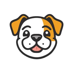 卡通斗牛犬头像
