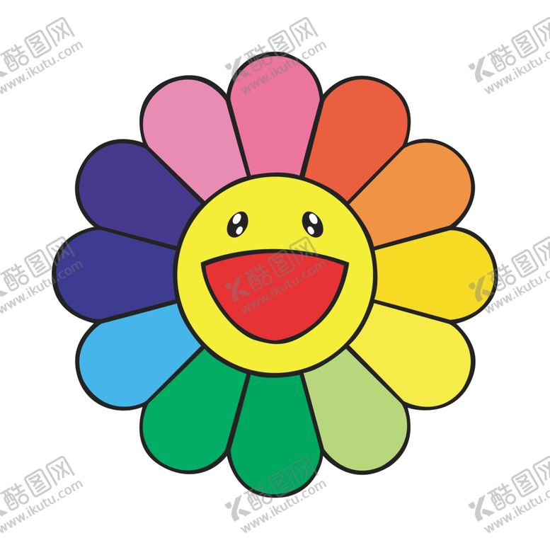 编号：65247010120355485421【酷图网】源文件下载-菊花彩色太阳花雏菊笑脸