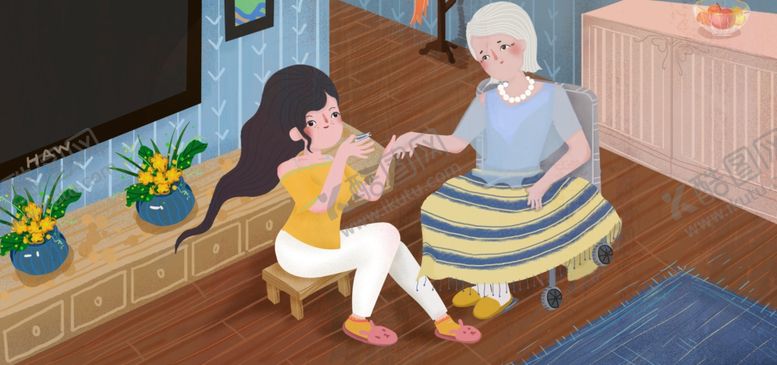 编号：78433209271127549944【酷图网】源文件下载-重阳节关爱老人