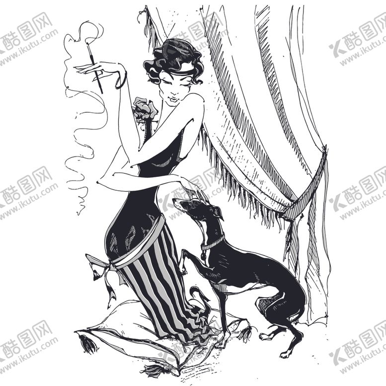 编号：92779106271937449807【酷图网】源文件下载-女性插画