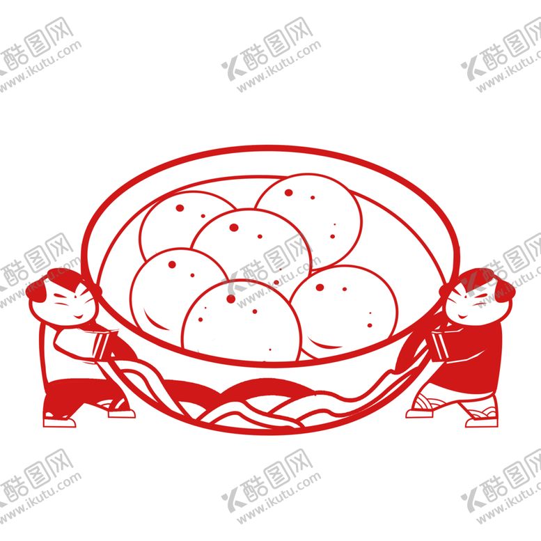编号：21543601272241377049【酷图网】源文件下载-元宵节剪纸PNG素材