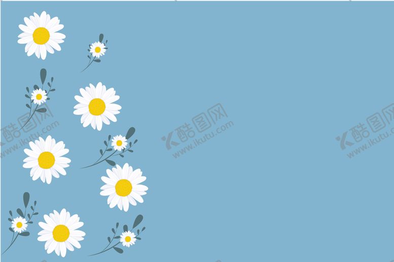 编号：54656809271254112017【酷图网】源文件下载-手绘小雏菊清新背景