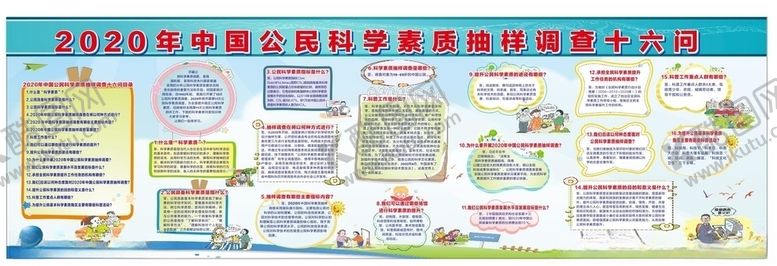 编号：63407103121644307273【酷图网】源文件下载-公民科学素质抽样调查十六问