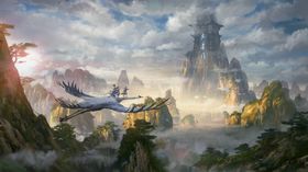 大气仙侠魔幻场景插画