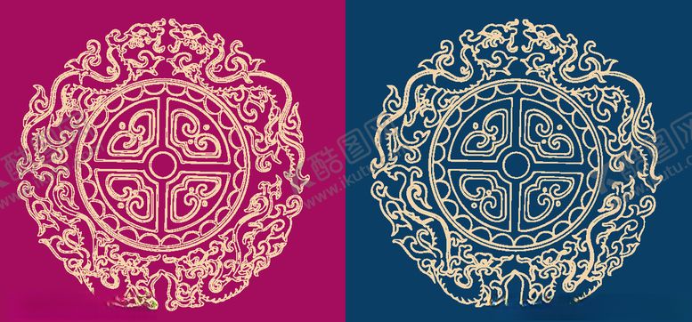 编号：84636910040402244567【酷图网】源文件下载-圆形底纹中国风矢量纹饰