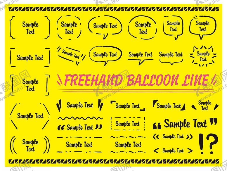 编号：53264011141911329807【酷图网】源文件下载-手绘气球线样式集合