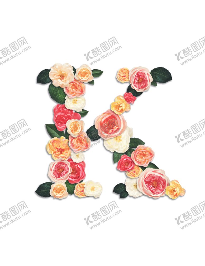 编号：68069906270809478192【酷图网】源文件下载-花卉植物英文字母元素